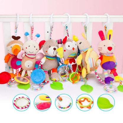Baby Stroller Plush Toy - Hanging Rattle Mobile for Newborns 0-12 Months