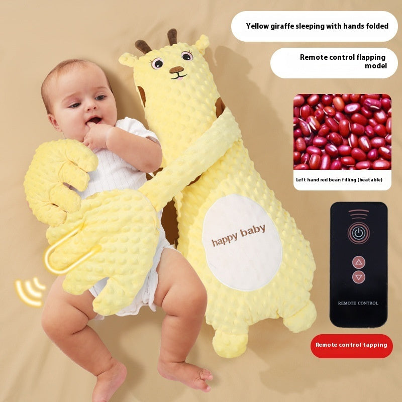 Baby Sleep Soother Hand Pillow - Remote Controlled Plush Comforting Toy for Infants