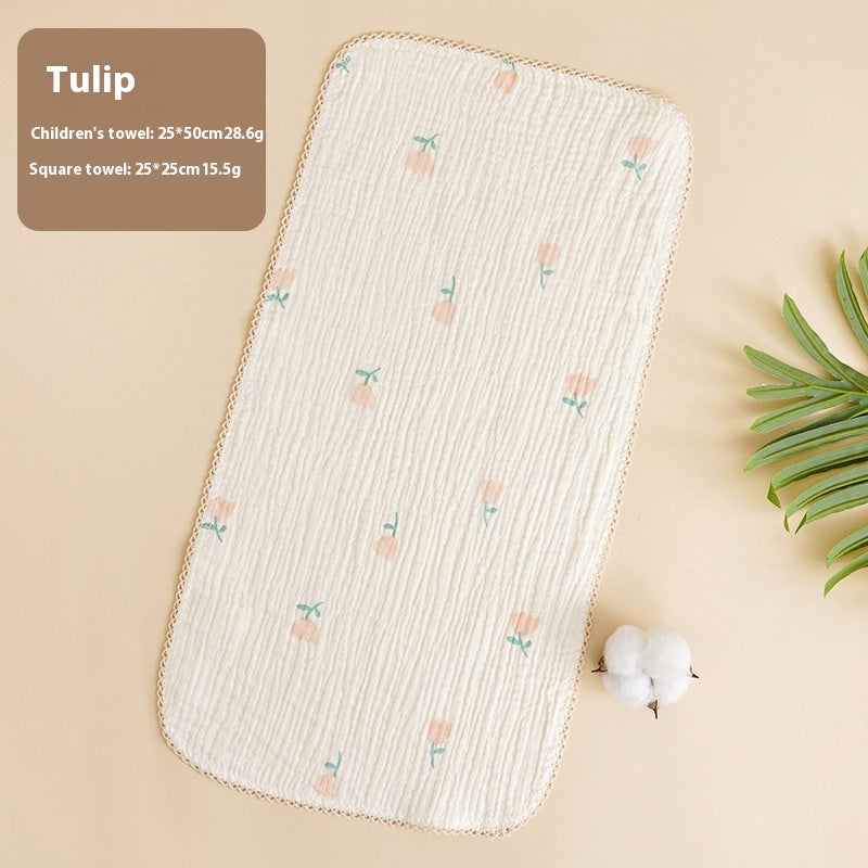 Baby Saliva Towel - Pure Cotton Drool Bibs & Face Washing Cloth for Newborns