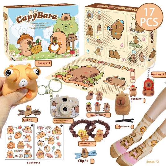 Christmas Countdown Blind Box Assembled Building Block Toys