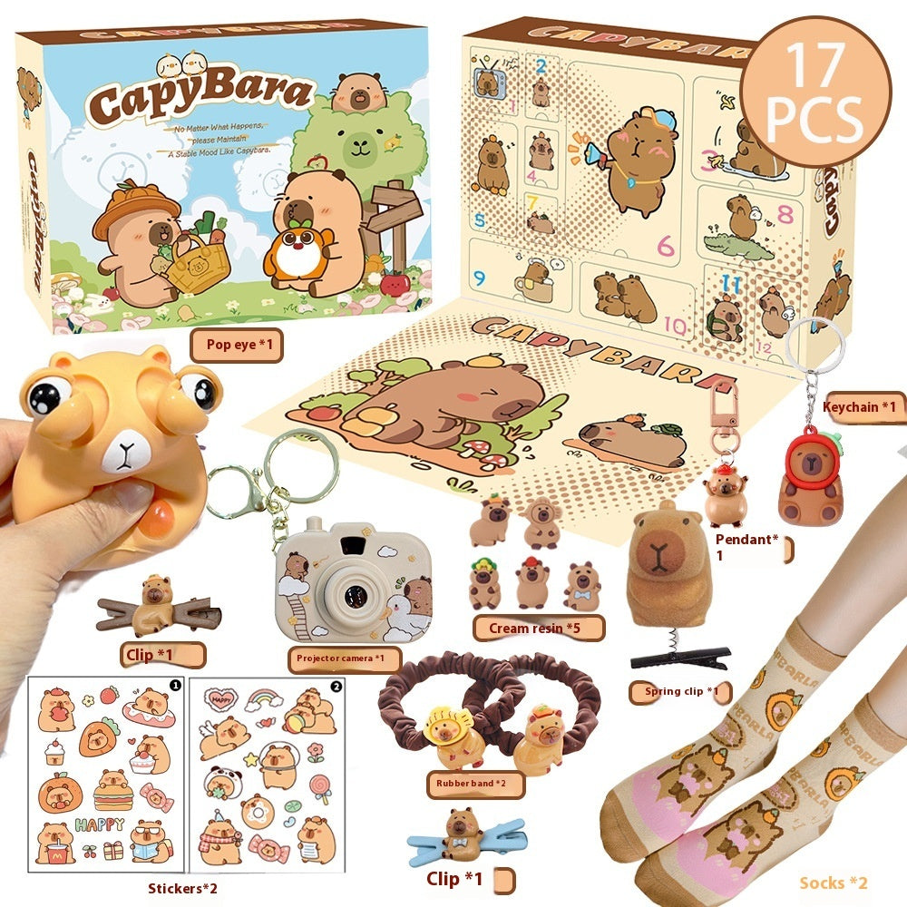 Christmas Countdown Blind Box Assembled Building Block Toys