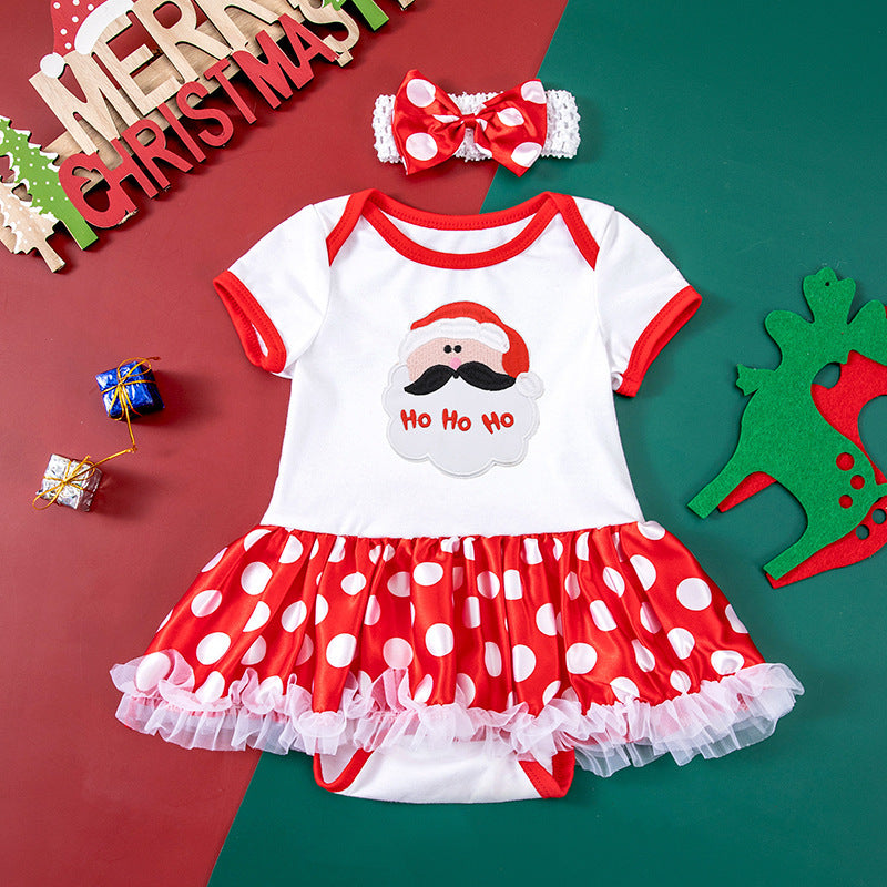 Adorable Dot Short Sleeve Baby Gown - Soft & Comfortable Sleepwear