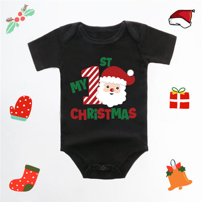 Merry Christmas Baby Romper - Adorable Red Deer Jumpsuit for Boys & Girls