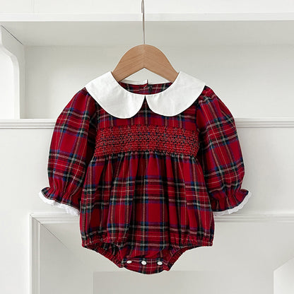 Girls' Dress Christmas Spring And Autumn Dress Long Sleeve Baby Jumpsuits