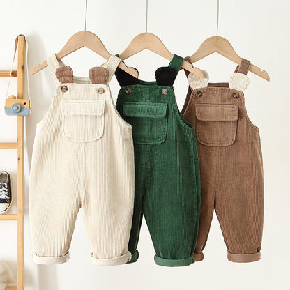 Baby Corduroy Overalls - Cute Fashionable Crawler Romper for Infants & Toddlers