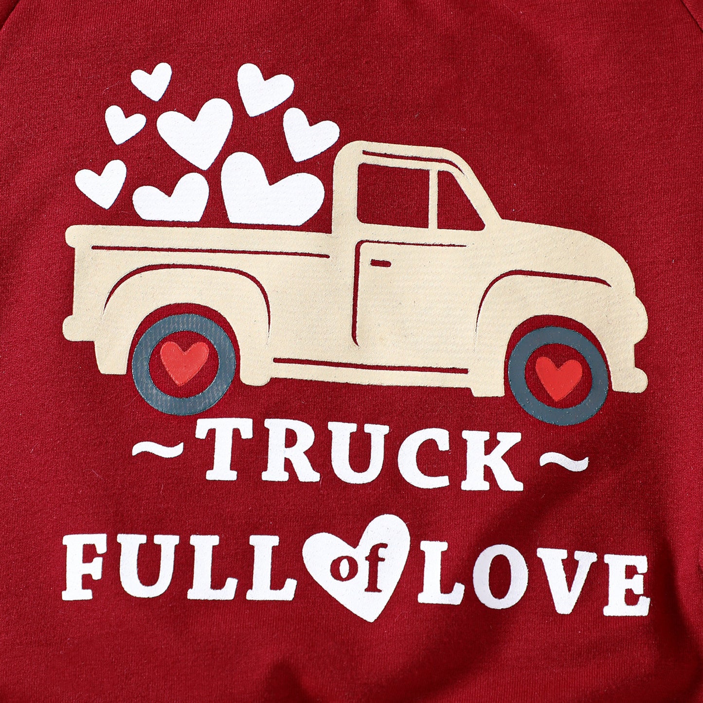 Toddler Boys Truck Print Sweatshirt & Sweatpants Set - Long Sleeve Heart Letter Outfit