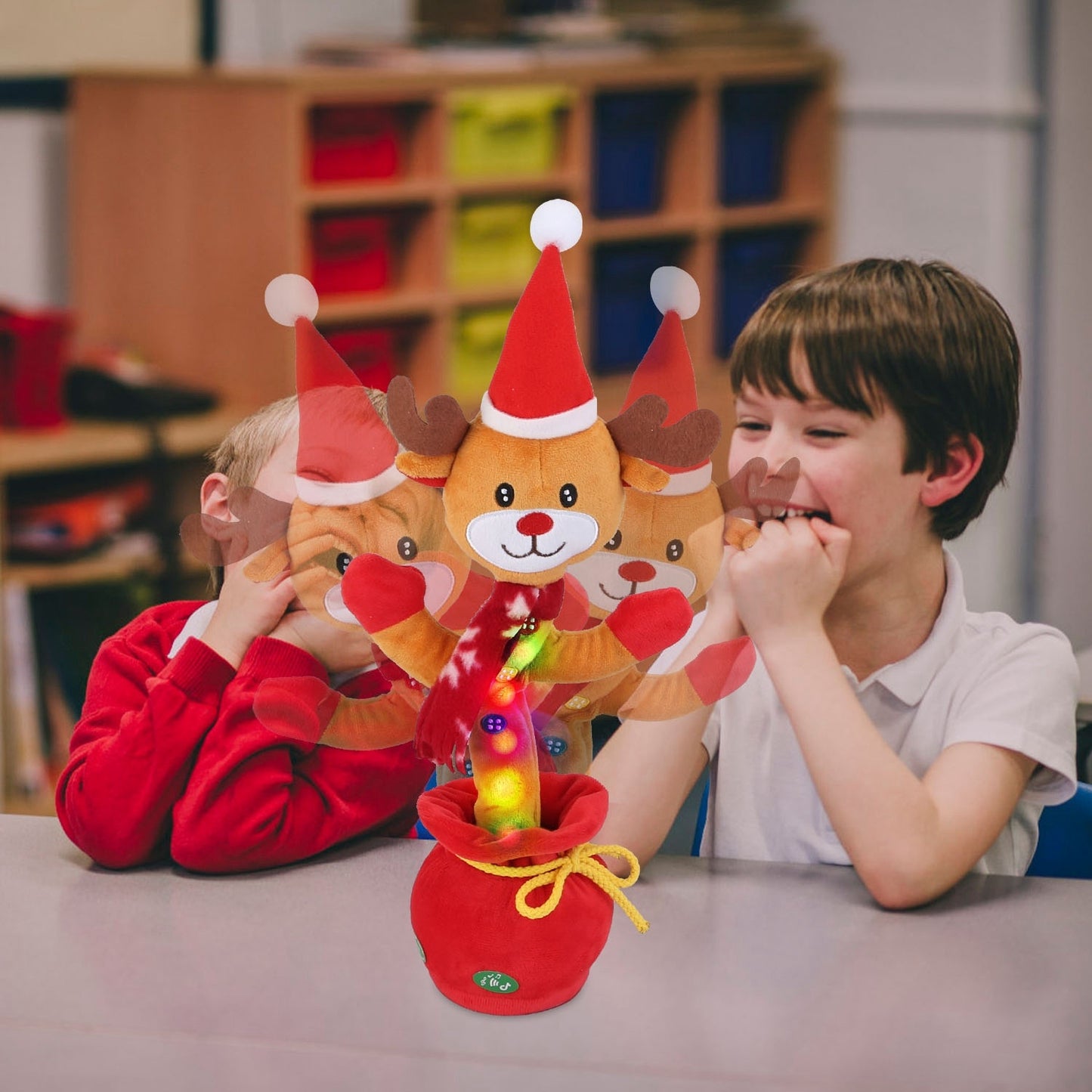 Interactive Christmas Dancing Toy - Singing Penguin/Elk Plush with Recording & Lights - Free Shipping