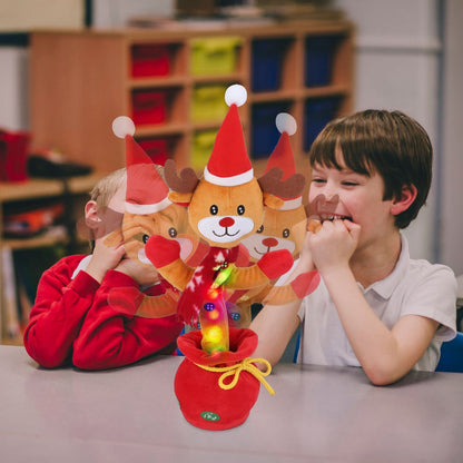 Interactive Christmas Dancing Toy - Singing Penguin/Elk Plush with Recording & Lights - Free Shipping