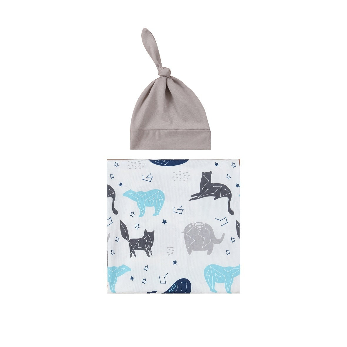 Baby Wraparound Swaddle Cloth with Rabbit Ears Hair Band - Newborn Gift Set - Free Shipping