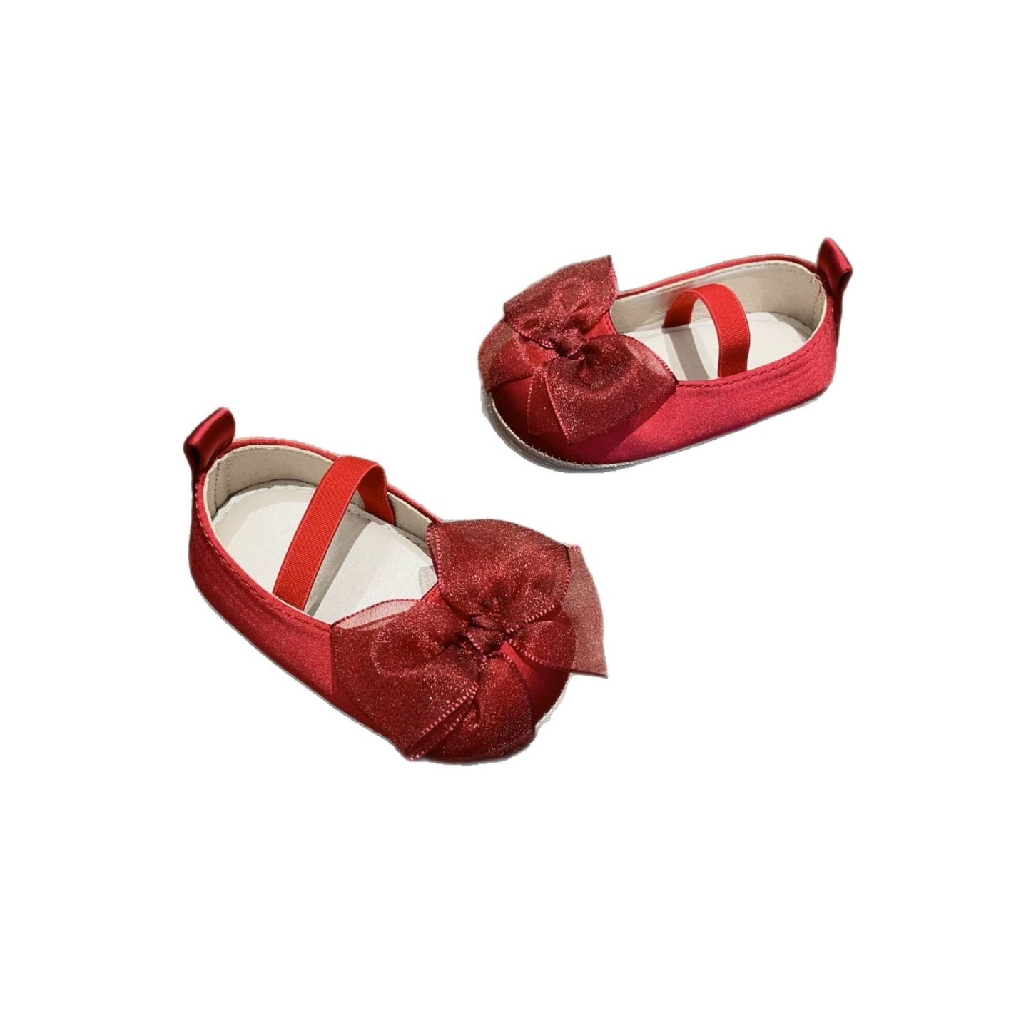 Toddler Princess Shoes - Soft Bottom Bow Velcro Pumps for Girls