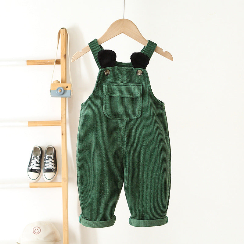 Baby Corduroy Overalls - Cute Fashionable Crawler Romper for Infants & Toddlers