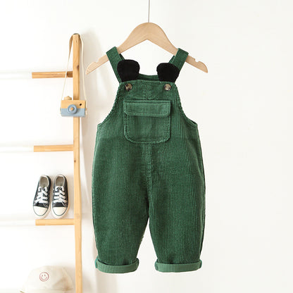 Baby Corduroy Overalls - Cute Fashionable Crawler Romper for Infants & Toddlers