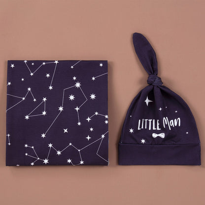 Baby Wraparound Swaddle Cloth with Rabbit Ears Hair Band - Newborn Gift Set - Free Shipping