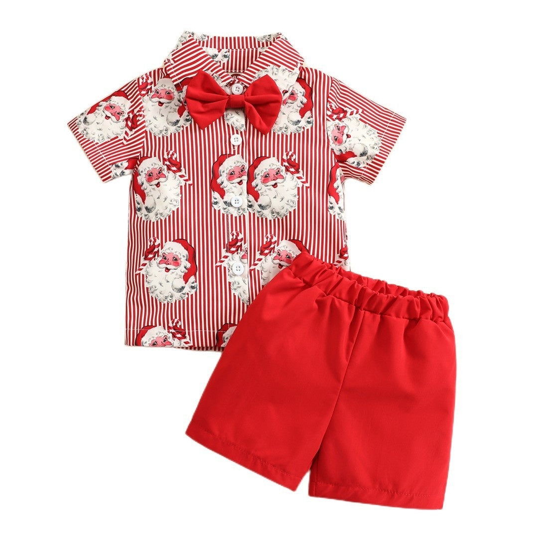 Adorable Christmas Outfit Set for Kids - Festive Holiday Shirt Suit
