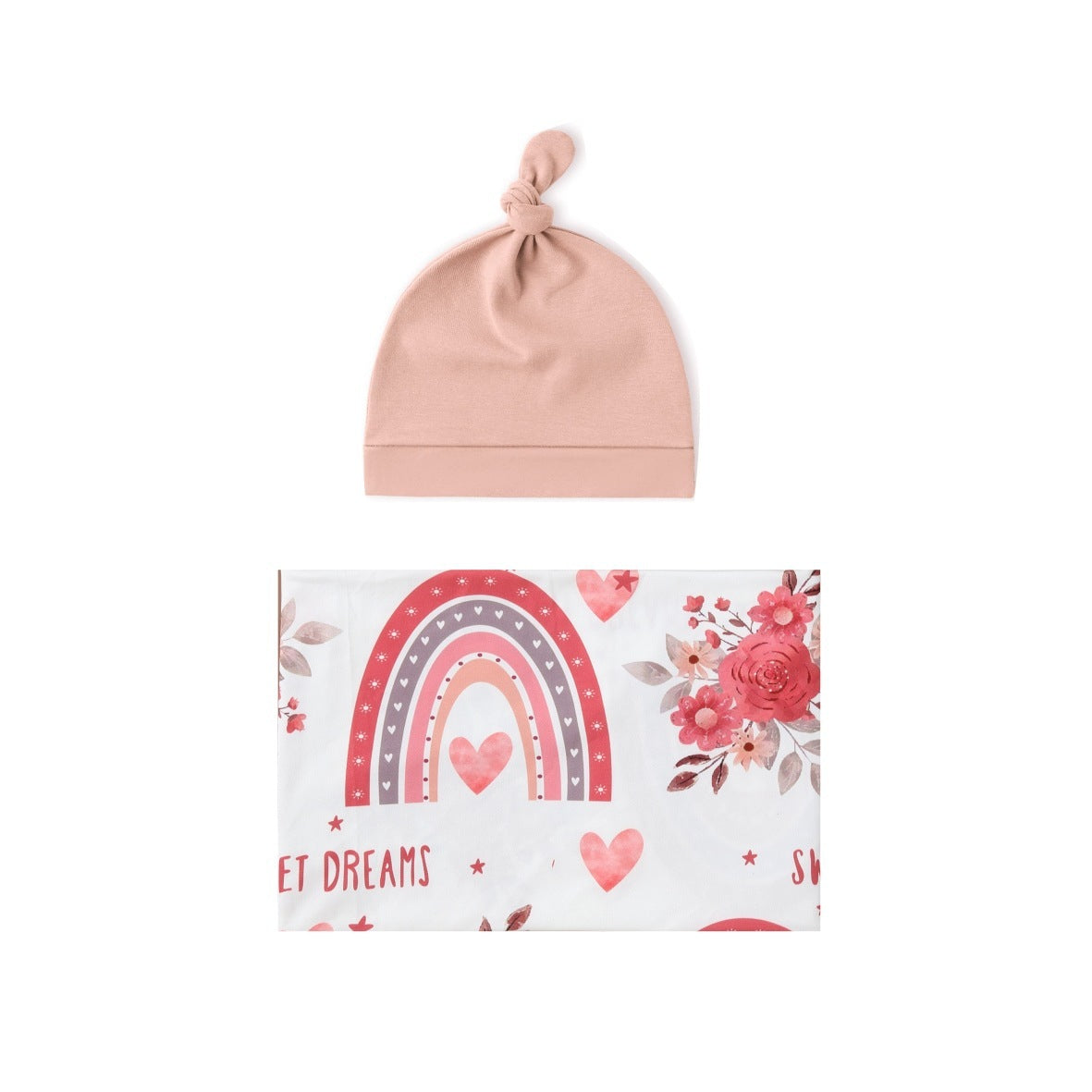 Baby Wraparound Swaddle Cloth with Rabbit Ears Hair Band - Newborn Gift Set - Free Shipping