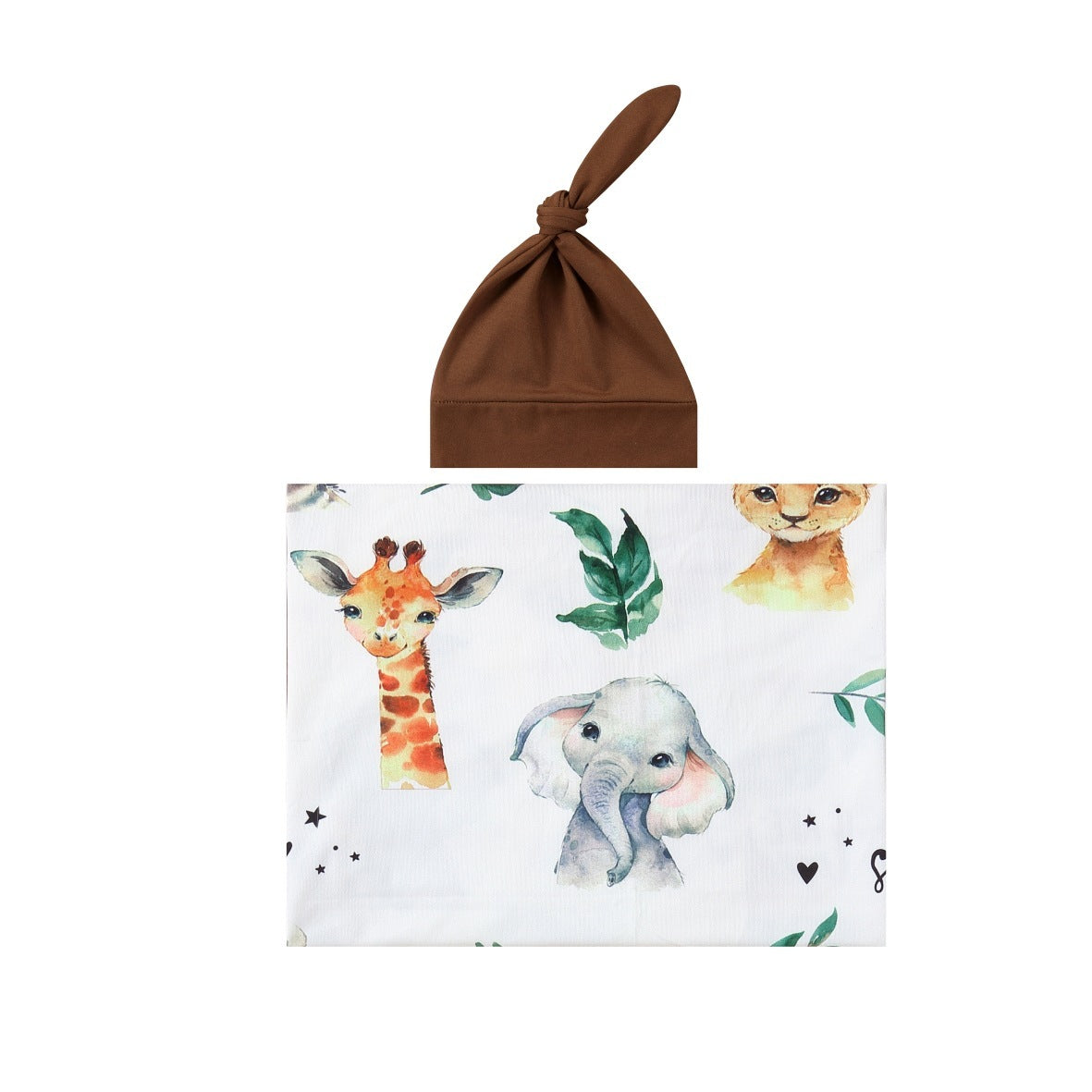 Baby Wraparound Swaddle Cloth with Rabbit Ears Hair Band - Newborn Gift Set - Free Shipping