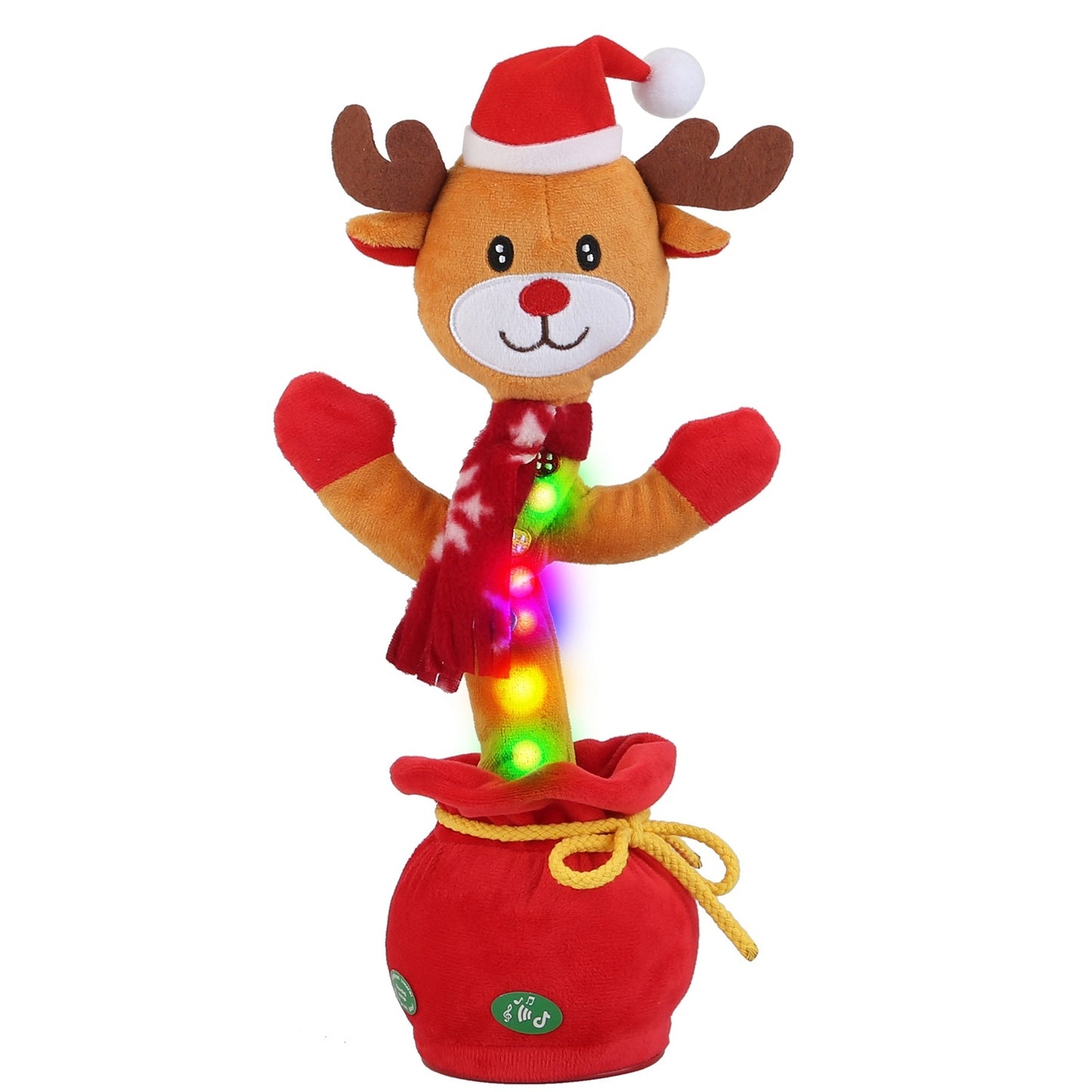 Interactive Christmas Dancing Toy - Singing Penguin/Elk Plush with Recording & Lights - Free Shipping